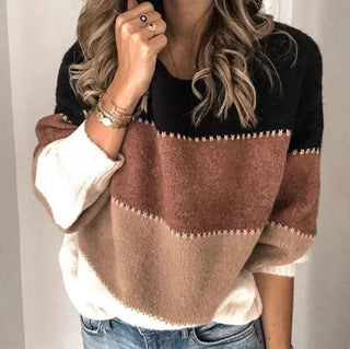 Gerippter Pullover mit Streifen - Cecile LavelleKhaki