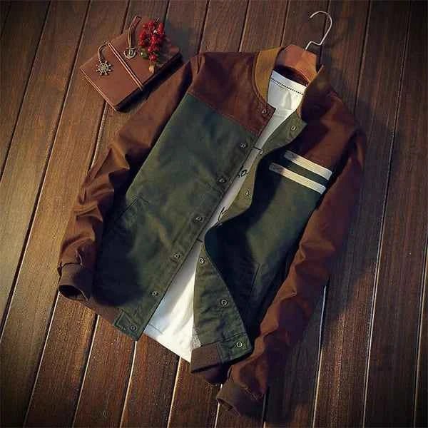 Men's Striped Bomber Jacket