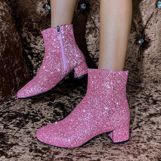 Glitzer Stiefeletten - Cecile LavelleRosa