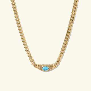 Goldkette Mit Steinen - Cecile LavelleAquamarin