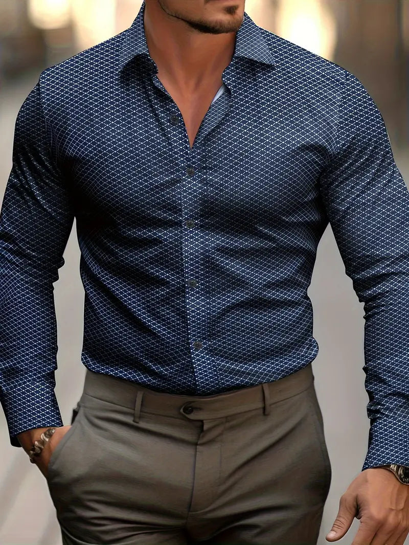 Men's Plaid Long-Sleeve Shirt