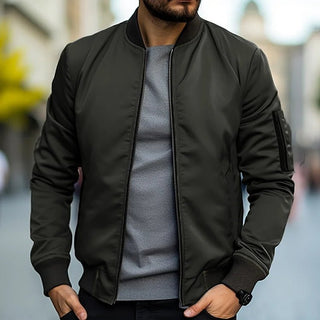 Herren Bomberjacke Casual Regular Fit - Cecile LavelleDunkelgrau