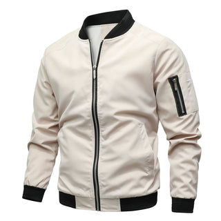 Herren Bomberjacke Casual Regular Fit - Cecile LavelleWeiß
