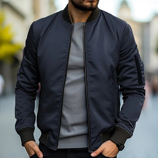 Herren Bomberjacke Casual Regular Fit - Cecile LavelleDunkelblau