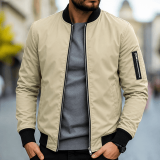 Herren Bomberjacke Casual Regular Fit - Cecile LavelleKhaki