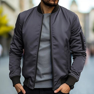 Herren Bomberjacke Casual Regular Fit - Cecile LavelleGrau