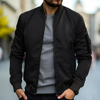 Herren Bomberjacke Casual Regular Fit - Cecile LavelleSchwarz
