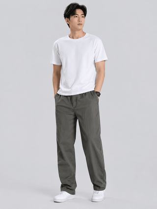 Herren Cargo Hose Loose Fit mit Gummibund - Cecile LavelleGrau