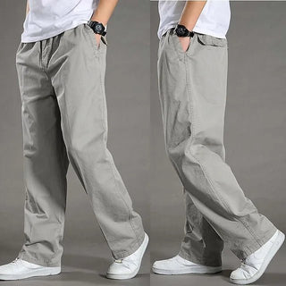 Herren Cargo Hose Loose Fit mit Gummibund - Cecile LavelleHellgrau