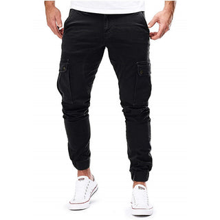 Herren Cargo Hose Slim Fit mit Taschen - Cecile LavelleSchwarz