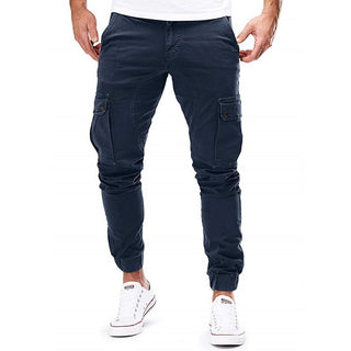 Herren Cargo Hose Slim Fit mit Taschen - Cecile LavelleMarineblau