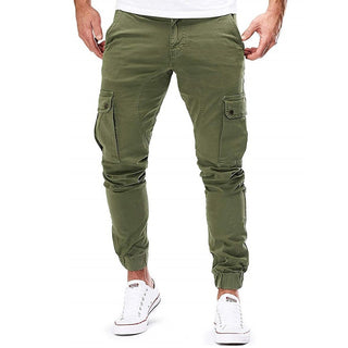 Herren Cargo Hose Slim Fit mit Taschen - Cecile LavelleGrün