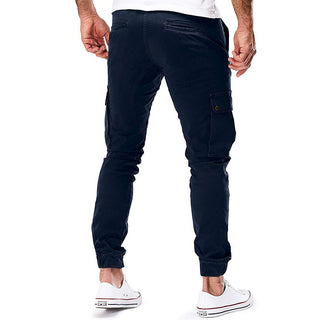 Herren Cargo Hose Slim Fit mit Taschen - Cecile LavelleMarineblau