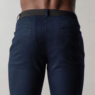 Herren Chino Hose Slim Fit Smart Casual - Cecile LavelleBlau
