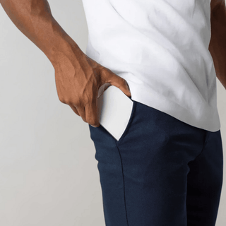 Herren Chino Hose Slim Fit Smart Casual - Cecile LavelleBlau