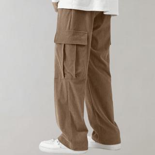 Herren Cord Cargo Hose weit mit Kordelzug - Cecile LavelleGrau