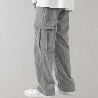 Herren Cord Cargo Hose weit mit Kordelzug - Cecile LavelleSchwarz