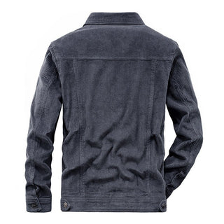 Herren Cordjacke Stehkragen Casual - Cecile LavelleKaffee