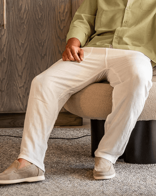 Herren Hose mit Kordelzug locker - Cecile LavelleBeige