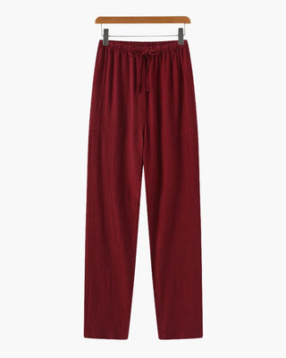 Herren Hose mit Kordelzug locker - Cecile LavelleRot