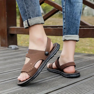 Herren Sandalen mit Breiten Riemen - Cecile LavelleSchwarz