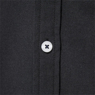 Herren Slim Fit Hemd mit Kontrastkragen - Cecile LavelleSchwarz