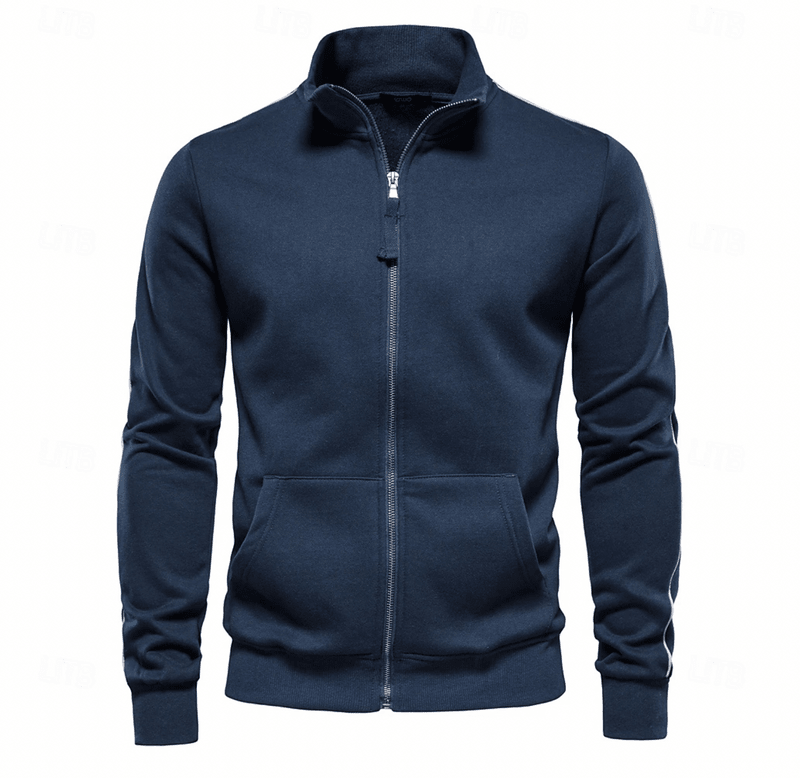 Men's slim fit zip-up sweatshirt jacket