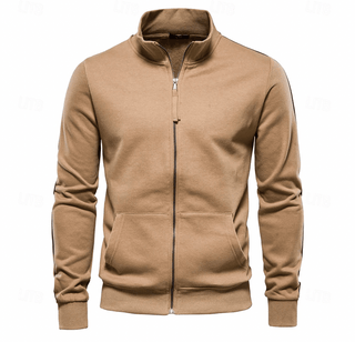Herren Sweatjacke mit Reißverschluss Slim Fit - Cecile LavelleKhaki