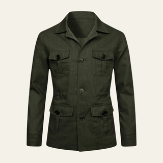 Herren Übergangsjacke mit Taschen Modern - Cecile LavelleGrün
