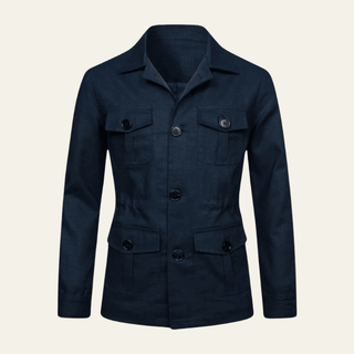 Herren Übergangsjacke mit Taschen Modern - Cecile LavelleMarineblau