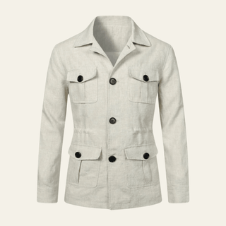 Herren Übergangsjacke mit Taschen Modern - Cecile LavelleWeiß