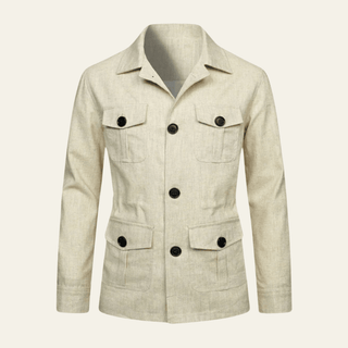 Herren Übergangsjacke mit Taschen Modern - Cecile LavelleBeige