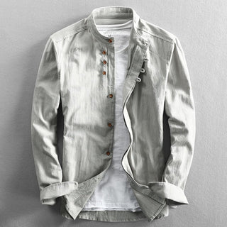 Herrenhemd Stil Relaxed Fit - Cecile LavelleGrau