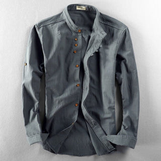 Herrenhemd Stil Relaxed Fit - Cecile LavelleDunkelgrau