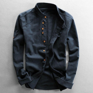 Herrenhemd Stil Relaxed Fit - Cecile LavelleDunkelblau