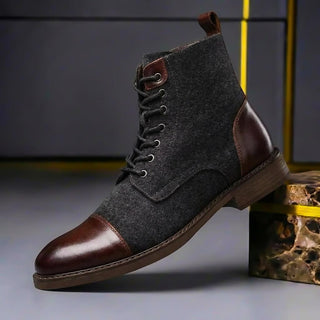 Herrenstiefel mit Wollfutter in Eichenbraun