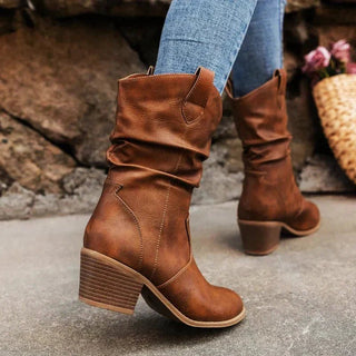 Hohe Stiefeletten Damen - Cecile LavelleBraun