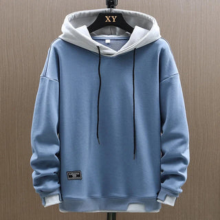 Hoodie Herren Loose Fit in Blau
