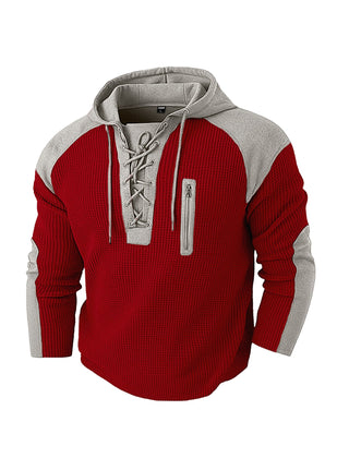 Hoodie Herren Regular Fit in Weinrot