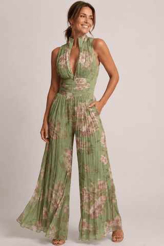 Jumpsuit Damen mit Weitem Bein und Blumenmuster - Cecile LavelleBlumen