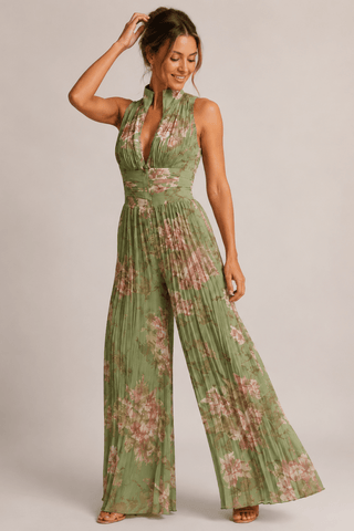 Jumpsuit Damen mit Weitem Bein und Blumenmuster - Cecile LavelleBlumen