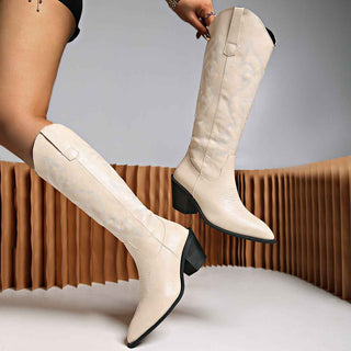 Klassische Cowboystiefel - Cecile LavelleBeige