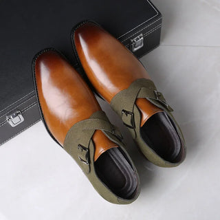 Klassische Monkstrap Herrenschuhe Für Hochzeit - Cecile LavelleGrün