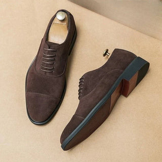 Klassischer Herren Oxford Schuhe Mit Cap - Toe - Cecile LavelleBraun
