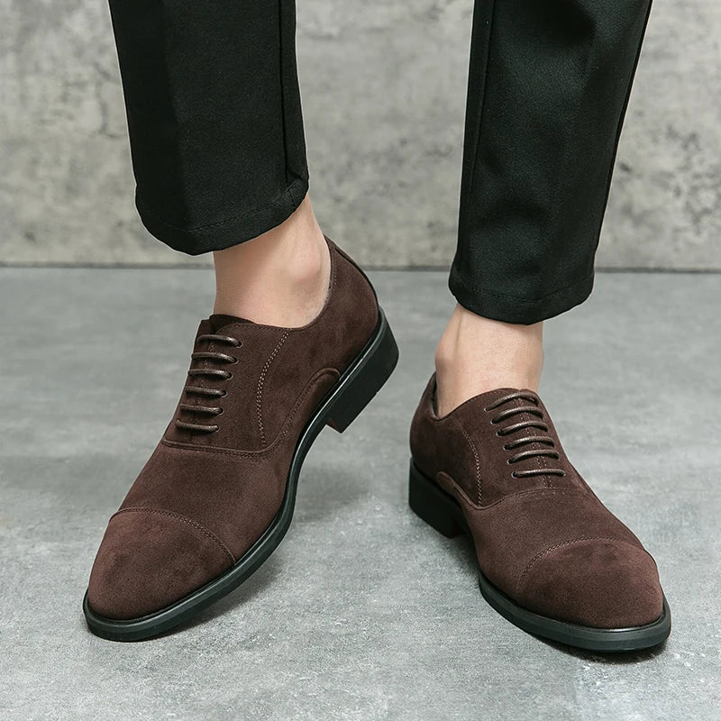 Classic Men's Oxford Shoes with Cap-Toe