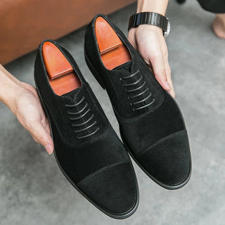 Klassischer Herren Oxford Schuhe Mit Cap - Toe - Cecile LavelleSchwarz