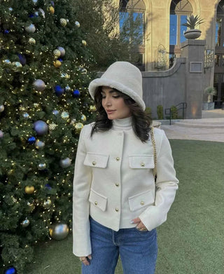 Kurze Jacke im Vintage - Stil - Cecile LavelleOlive