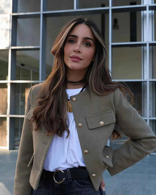 Kurze Jacke im Vintage - Stil - Cecile LavelleOlive