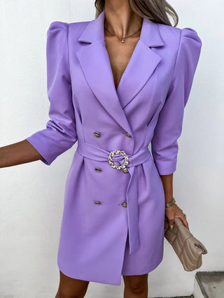 Langarm Kleid Festlich Elegant - Cecile LavelleLila
