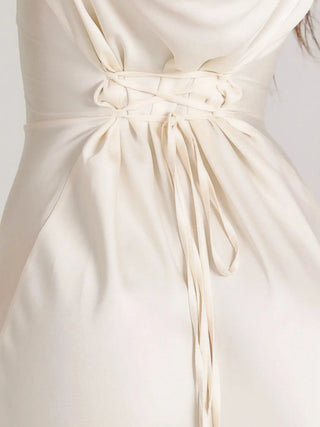 Langarm Maxikleid Elegant - Cecile LavelleElfenbein